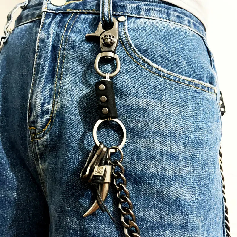 Spiked Heavy Metal Wallet Chain