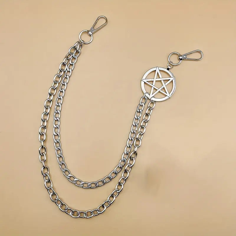 Pentagon Star Astrology Wallet Bag Chain