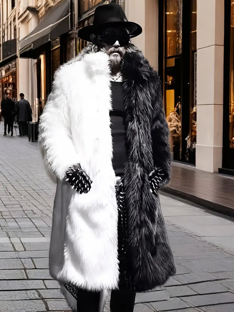 Black and White Fur Jacket