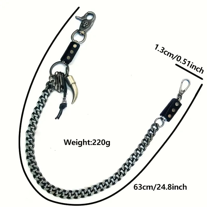 Spiked Heavy Metal Wallet Chain