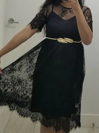 Plus Size Gold Silver Leaf Belt