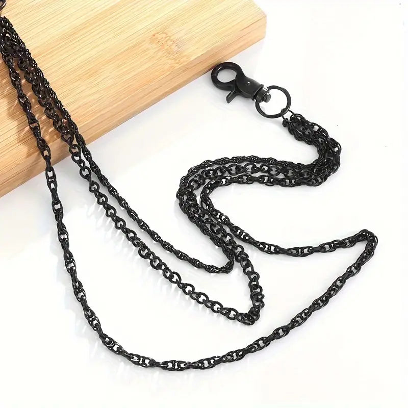 Black Layered Wallet Chain