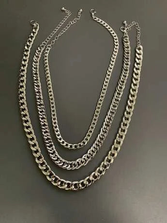 3pc Cuban Link Necklace Set