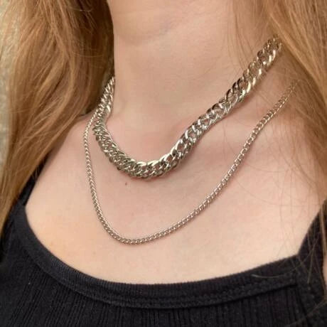 3pc Cuban Link Necklace Set