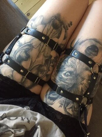 Vegan Leather Leg Harness
