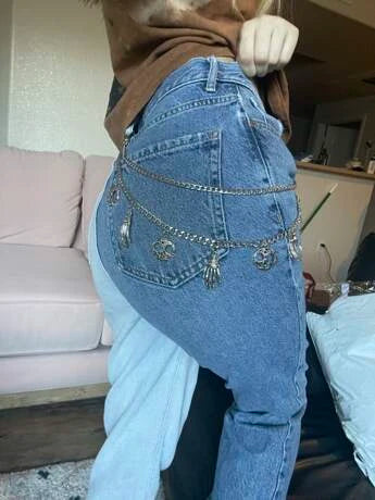 Mall Gothic Skull Pants Chain