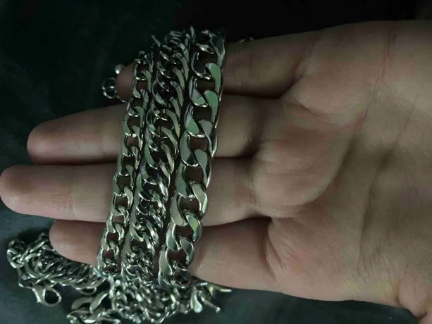 3pc Cuban Link Necklace Set