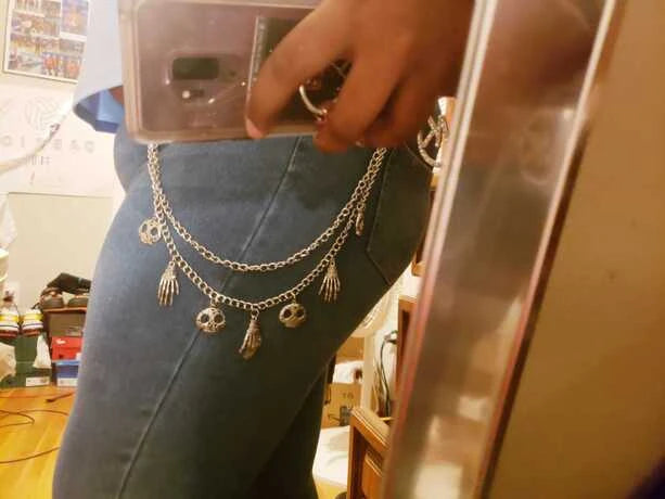 Mall Gothic Skull Pants Chain