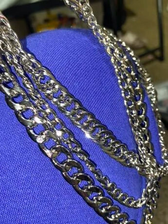 3pc Cuban Link Necklace Set