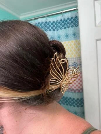 Gold Butterfly Hair Claw