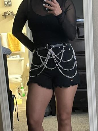 Emo Goth Chain Mail Belt