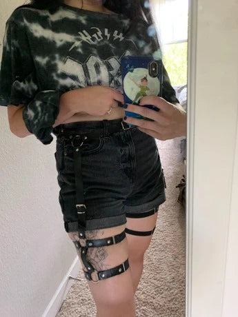 Vegan Leather Leg Harness