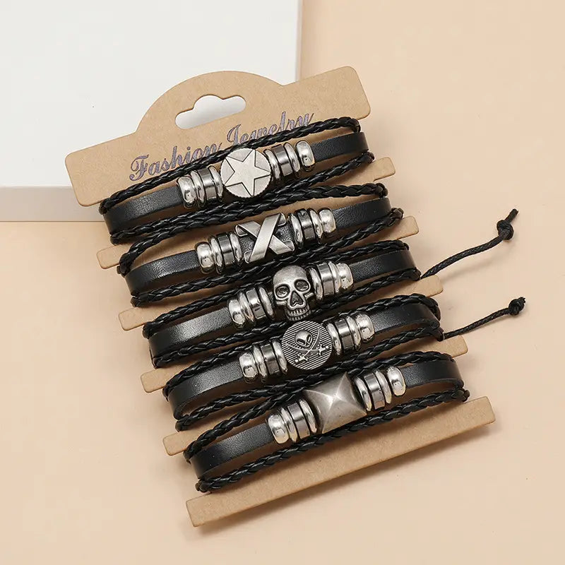 Gothic Punk Bracelet Set