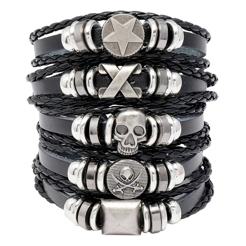 Gothic Punk Bracelet Set