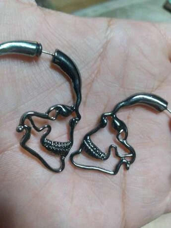 Skeleton Goth 3D Earrings
