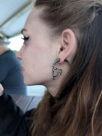 Skeleton Goth 3D Earrings