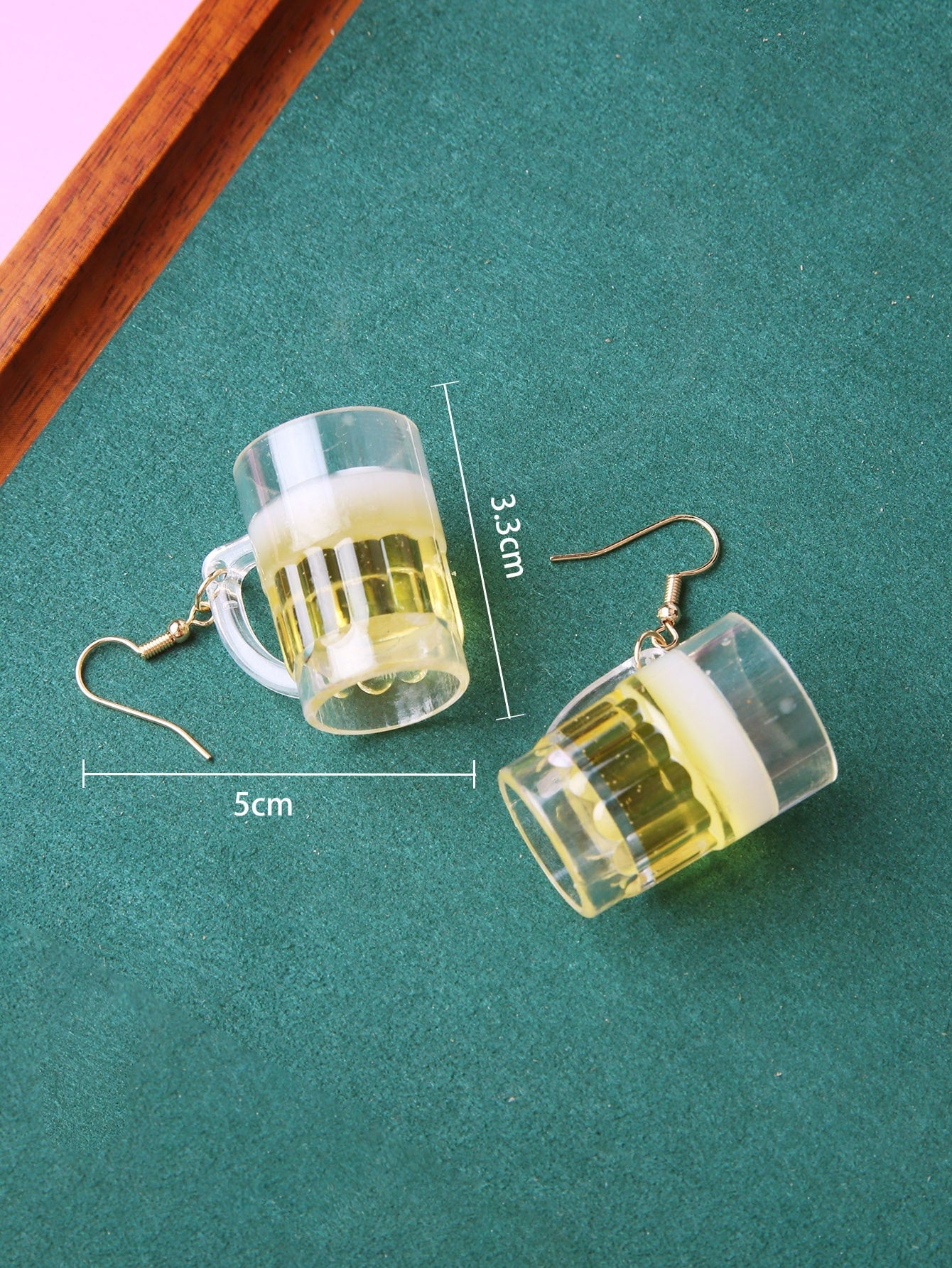 Acrylic Beer Mug Earrings