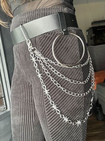 Spiked Barbed Wire Wallet Chain