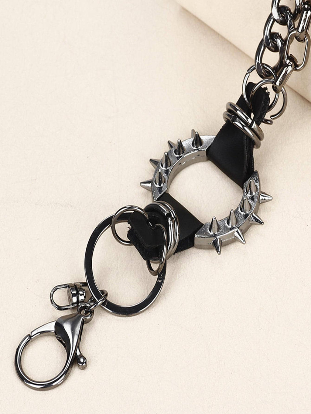 Spiked O Ring Pants Chain