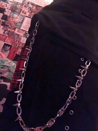 Spiked Punk Wallet Chain Emo