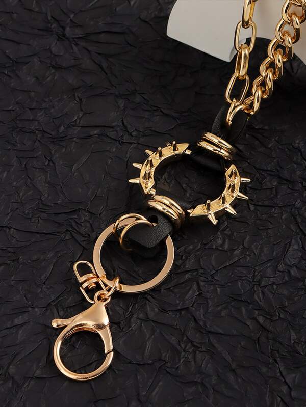 Spiked O Ring Pants Chain
