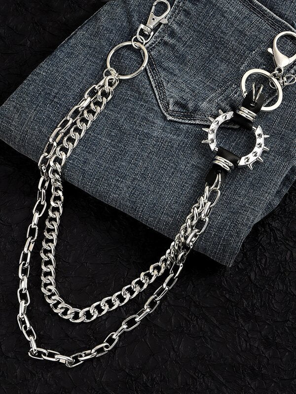 Spiked O Ring Pants Chain