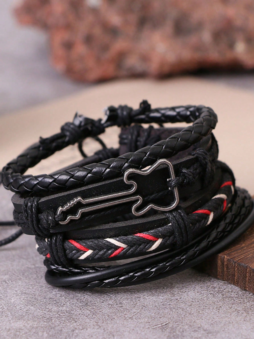 Guitar 4Pc Bracelet Set