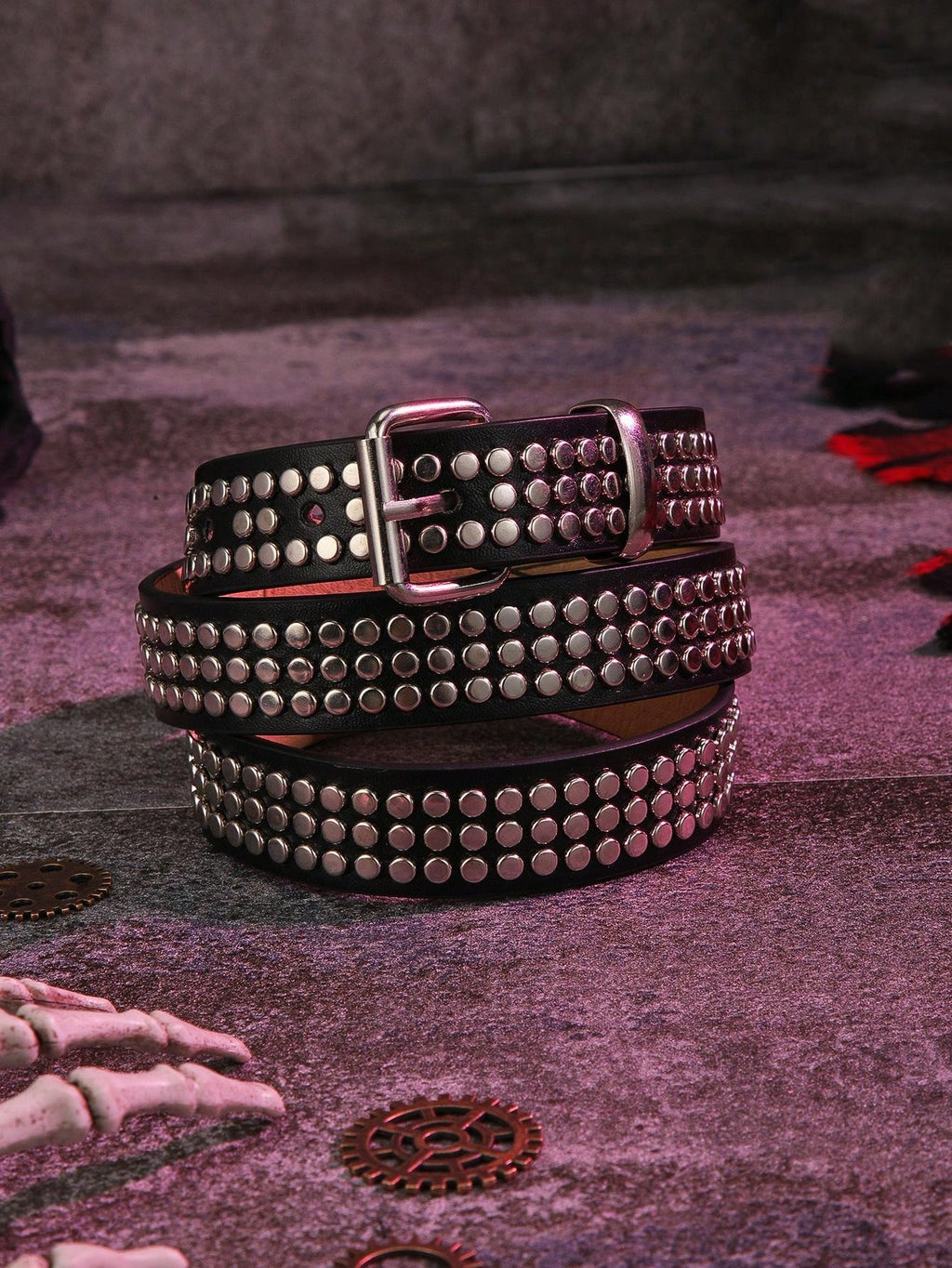 Rivet Stud Button Belt