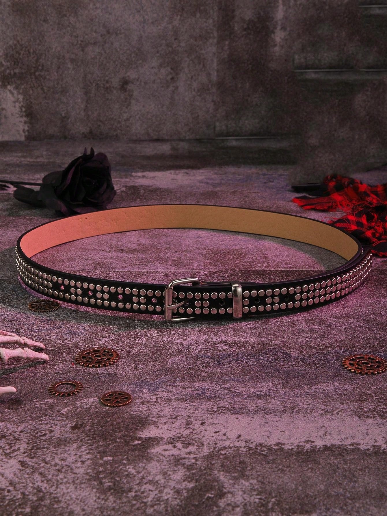 Rivet Stud Button Belt