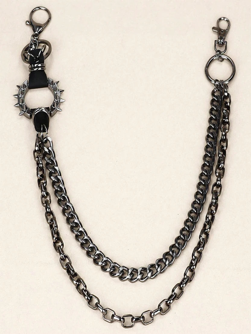Spiked O Ring Pants Chain