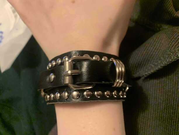 2pcs Punk Cuff Bracelet Retro Rock Wristband