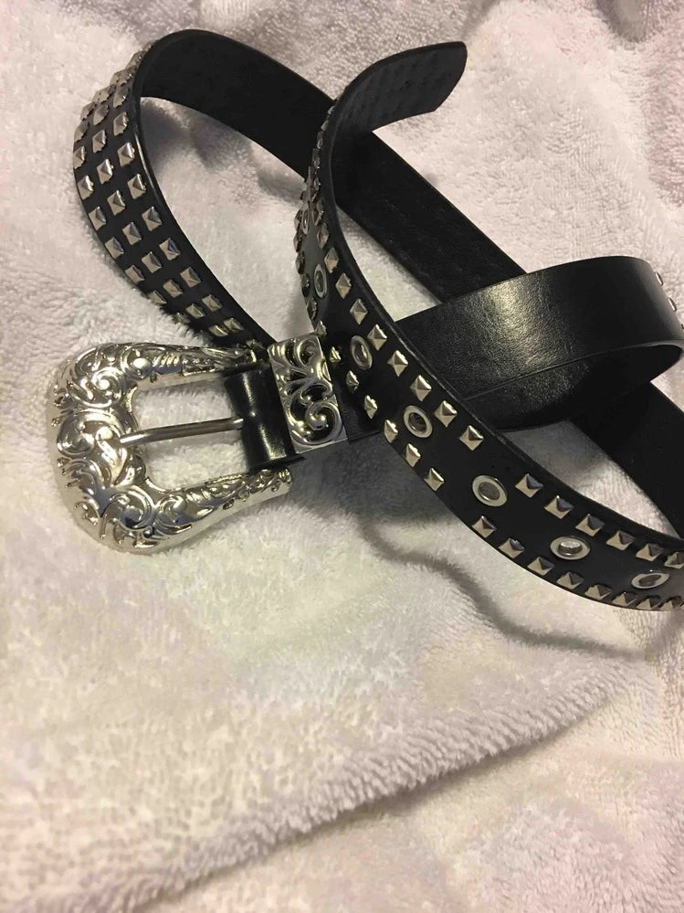 Rivet Studded Belt Western Belt