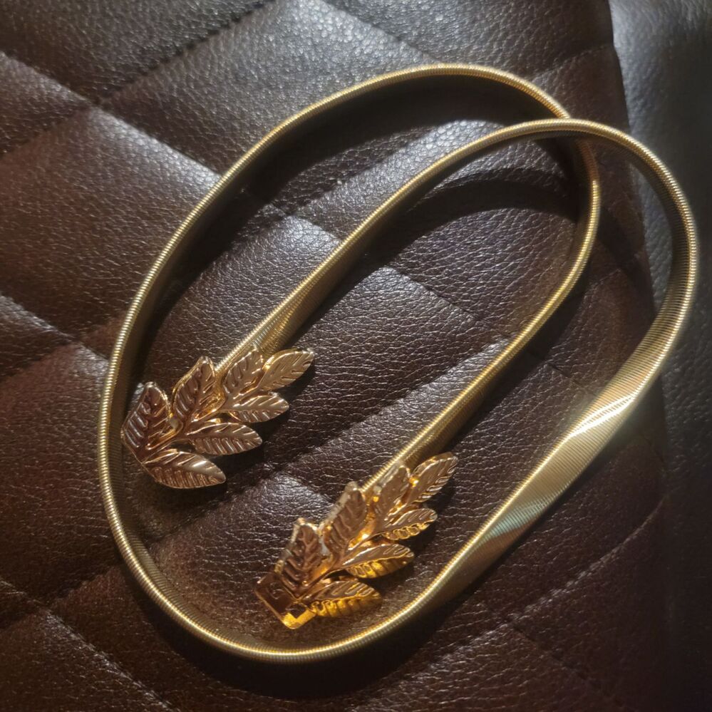 Plus Size Gold Silver Leaf Belt