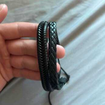 Black Woven Bracelet Set