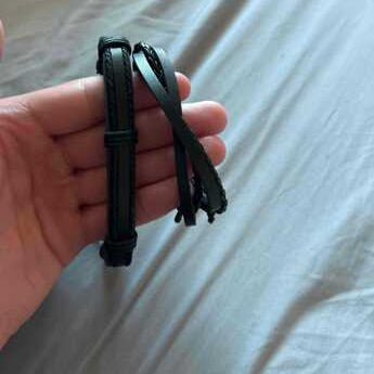 Black Woven Bracelet Set