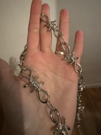 Spiked Barbed Wire Wallet Chain