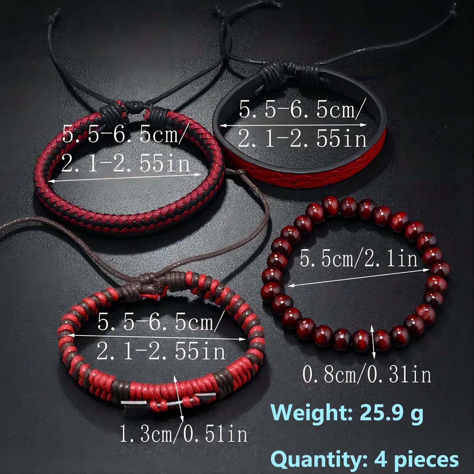 Red Jasper Boho Bracelet Set