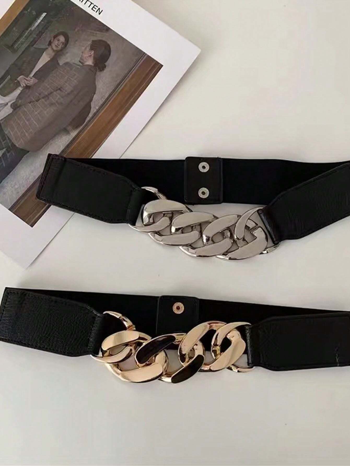 Chain Stretch Gold Silver Belt
