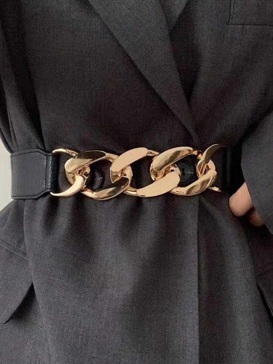 Chain Stretch Gold Silver Belt