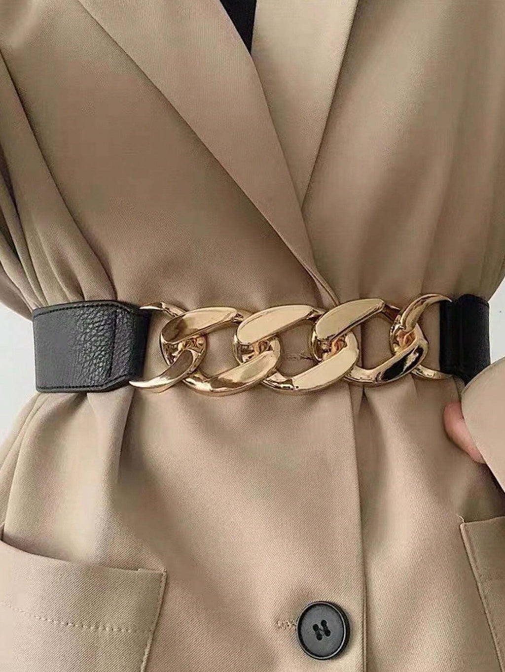 Chain Stretch Gold Silver Belt