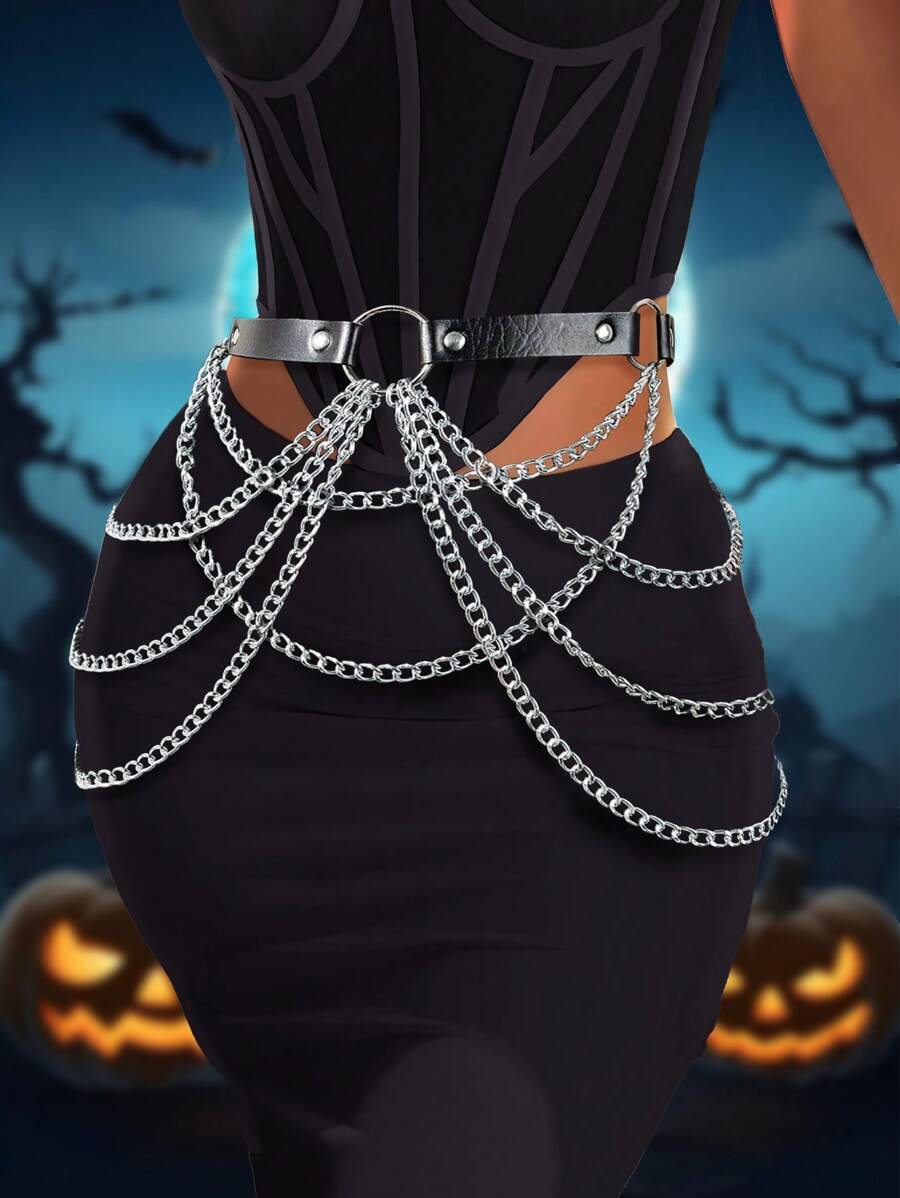 Emo Goth Chain Mail Belt
