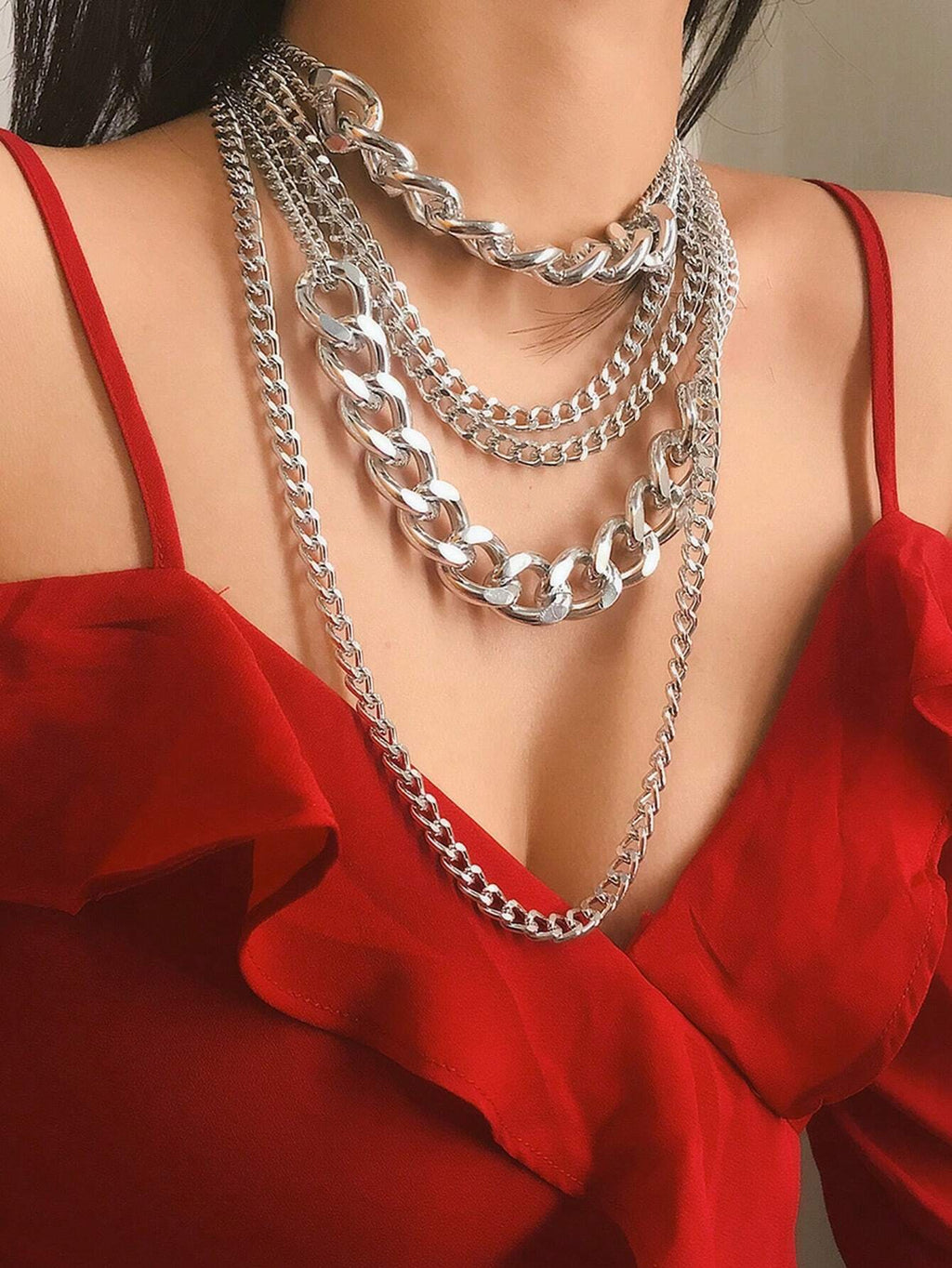 Layered Gold Chunky Necklace