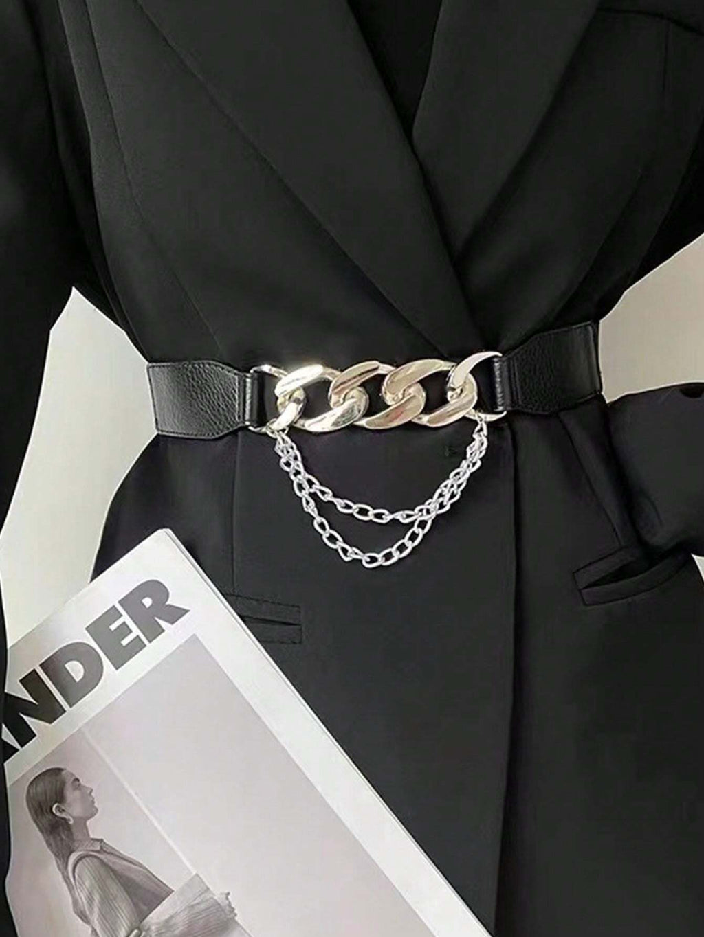 Chain Stretch Gold Silver Belt