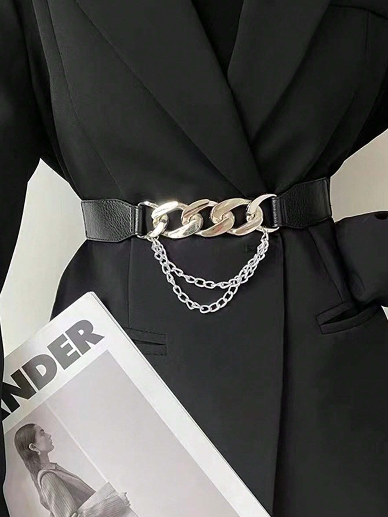 Chain Stretch Gold Silver Belt
