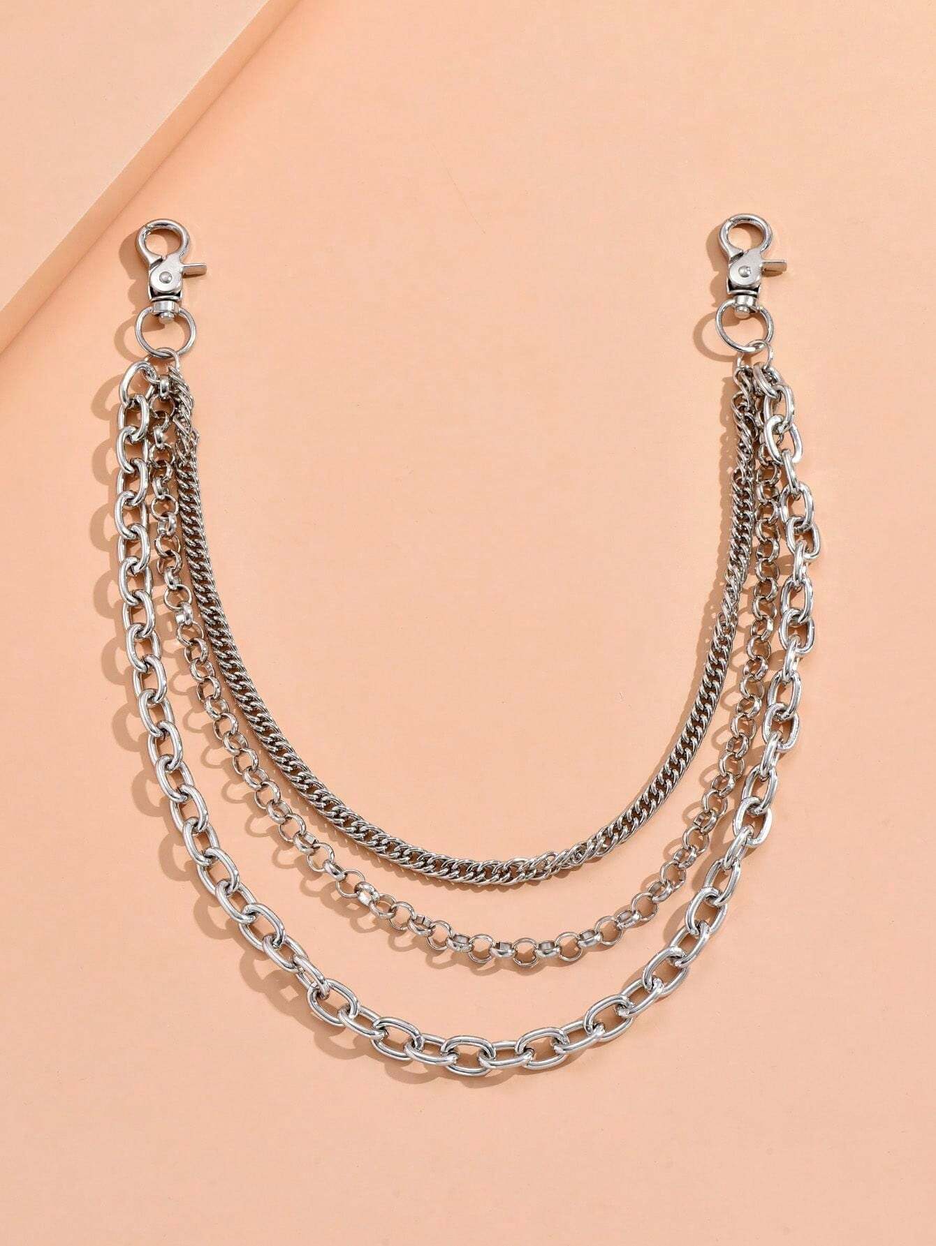 Layered 4 Row Pants Chain