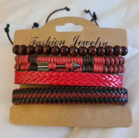Red Jasper Boho Bracelet Set