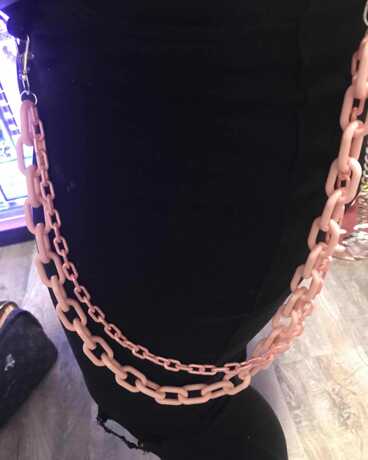 Strawberry Pink Pants Chain