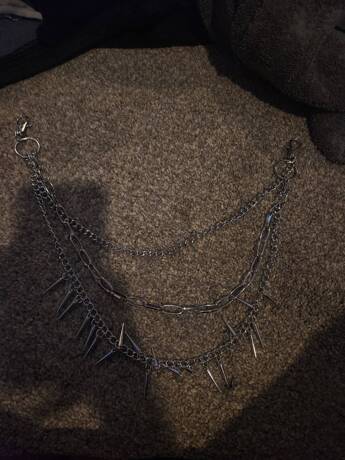 Spike Layered Goth Pants Chain