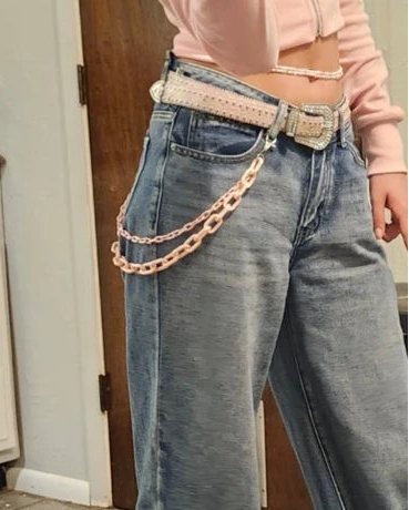 Strawberry Pink Pants Chain