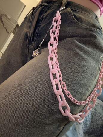 Strawberry Pink Pants Chain